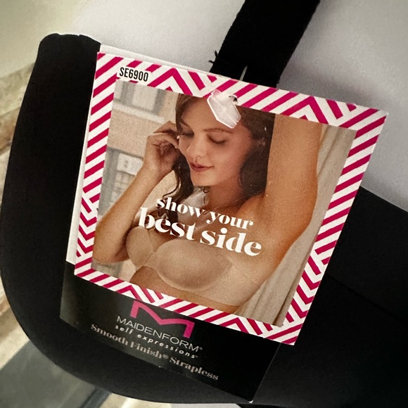 Women’s Self-Expressions by Maidenform black strapless Bra size 40DD - Picture 3 of 5